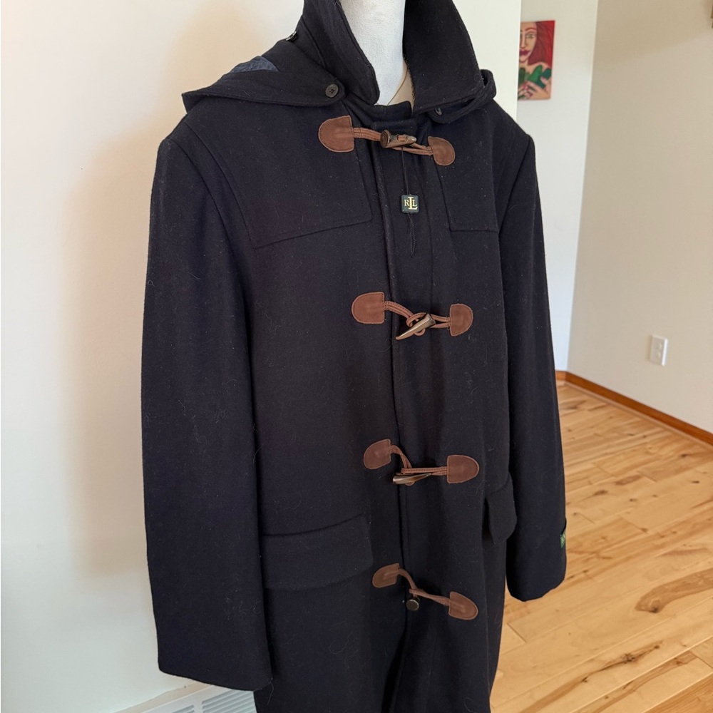 NWT -Ralph Lauren navy coat with brown toggles - Picture 4 of 12